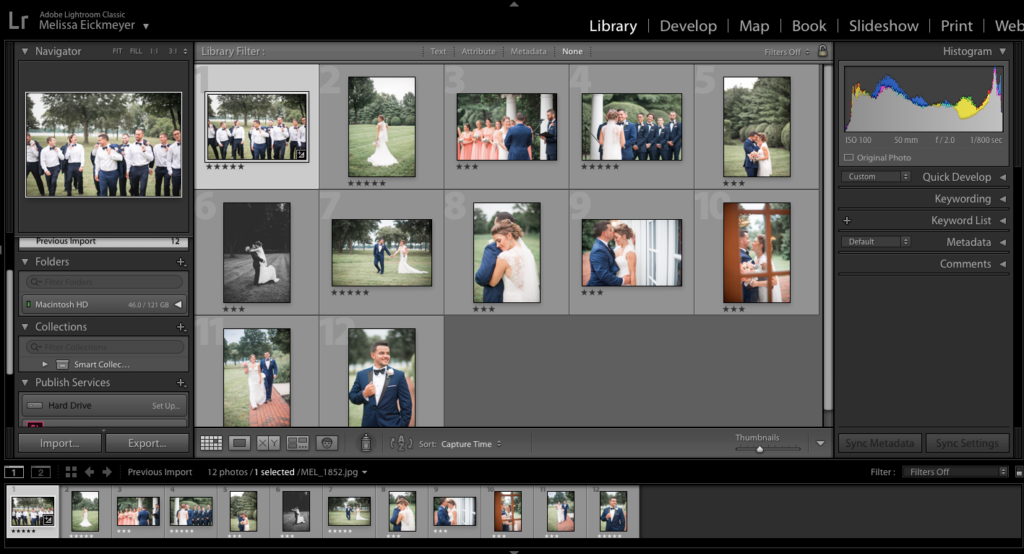 a screen shot in Lightroom demonstrating culling so you can up level your images