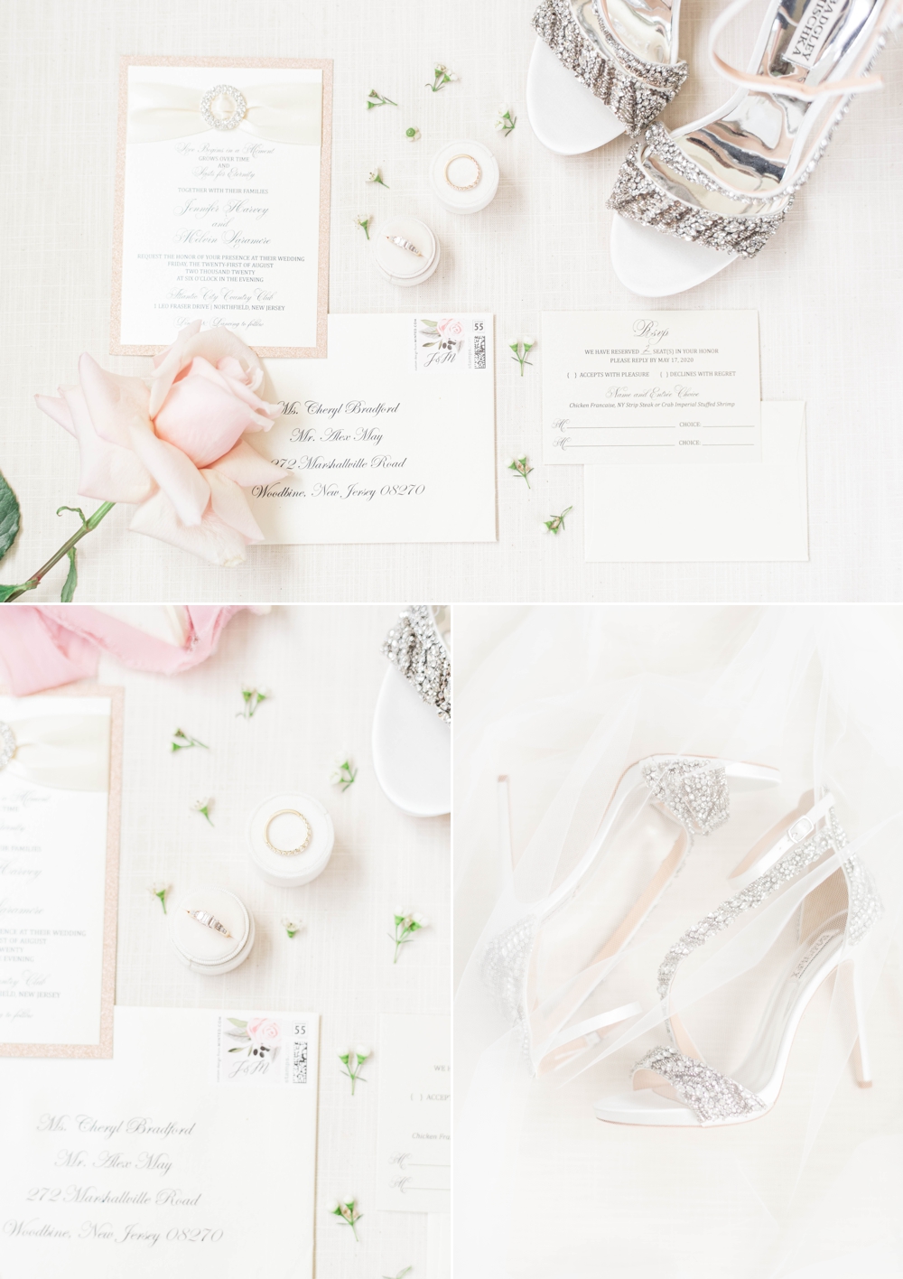 all the bride details for this Atlantic City country club wedding