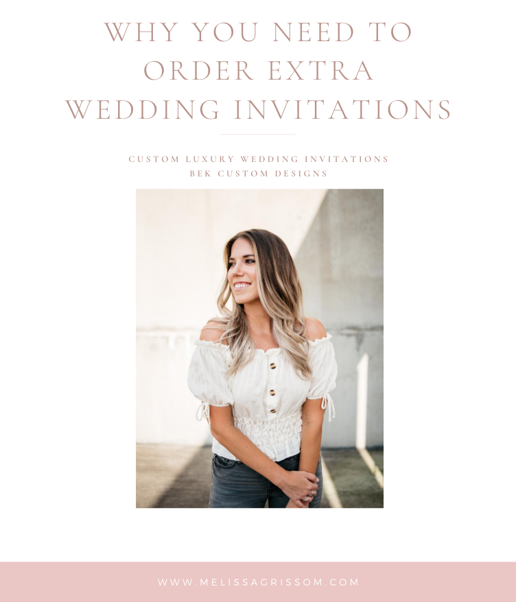 text graphic stating custom luxury wedding invitations