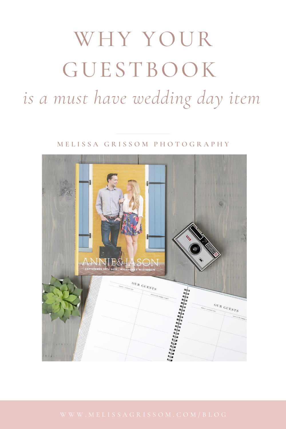 a custom guestbook and graphic saying why its important