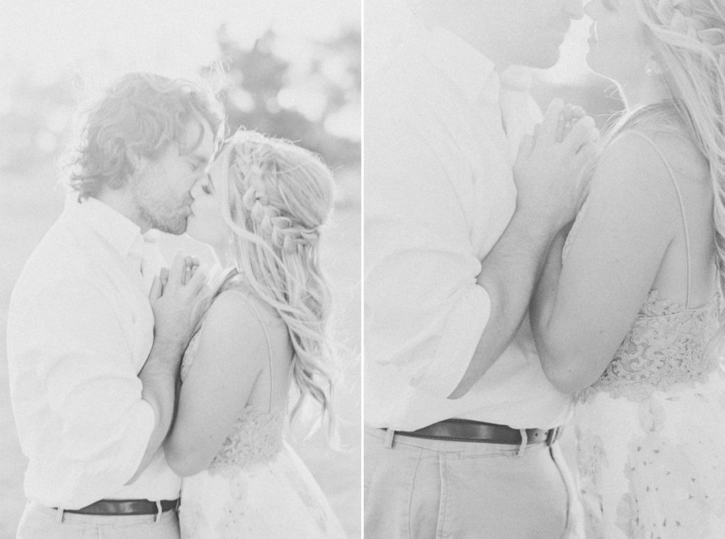 film images of the engaged couple in their charleston engagement photos