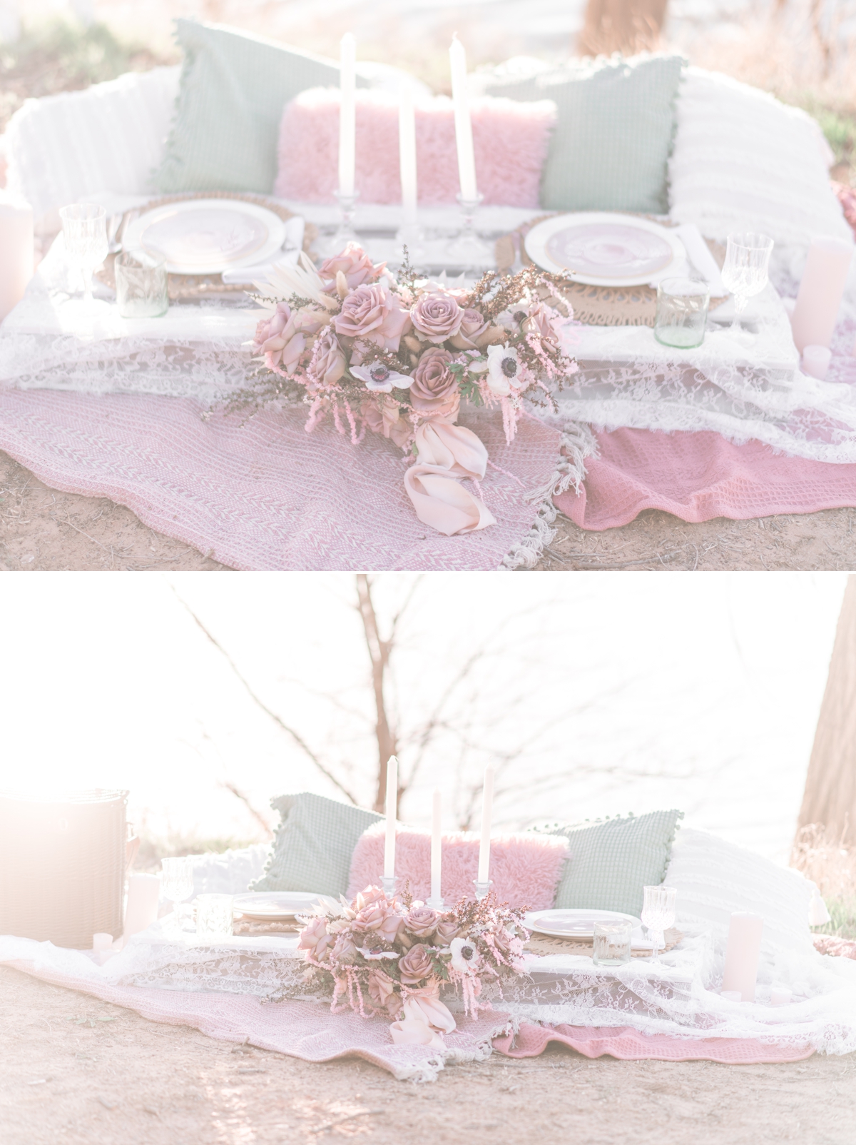 adorable picnic for bride and groom after they elope